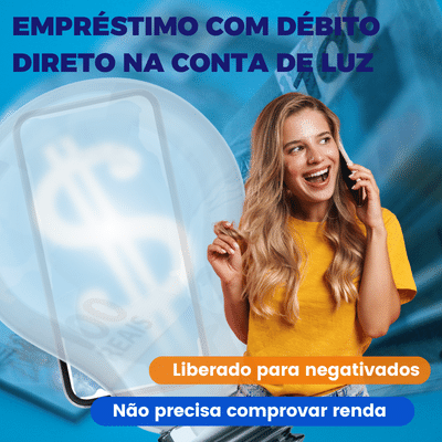 imagem de mulher feliz com a liberação do crédito rápido para negativados com o empréstimo com débito na conta de luz da CrediConfiance